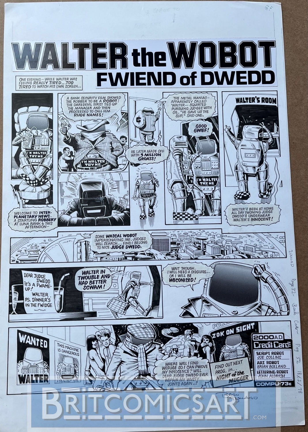 Brit Comics Art :: Original Comic Art by Brian Bolland