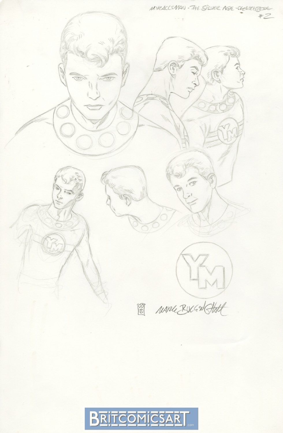 Miracleman Silver Age 2 Sketchbook Designs B By Mark Buckingham