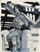 Princess Leia Rebel Pilot by Adam Hughes STAR WARS Comic Art
